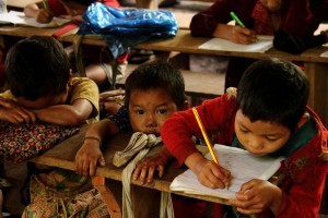 Burmese kids in school